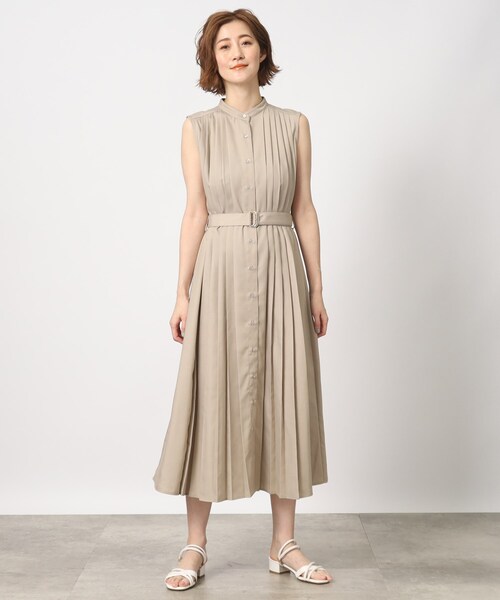 grove（グローブ）の「◆着映え間違いなし！シャンブレープリーツワンピース（ワンピース・レディース・ブルー/ライトベージュ/ブラウン系・02/03/01/04/05）」の22枚目の写真