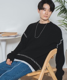 WEGO | WEGO/【23年秋冬新作】ハンドステッチプルオーバー(ニット/セーター)