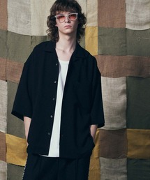 MAISON SPECIAL | 《ユニセックスアイテム》2WAYストレッチプライムオーバーオープンカラーショートスリーブシャツ【MAISON SPECIAL/メゾンスペシャル】(シャツ/ブラウス)
