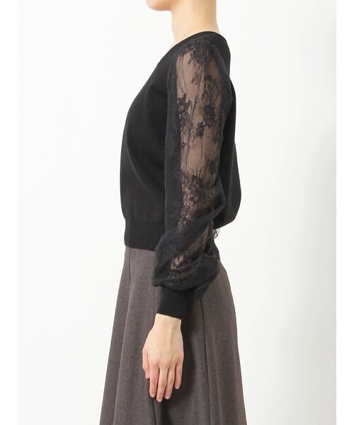 RESEXXY（リゼクシー）の「レース切替ニットトップス（ニット/セーター・レディース・ブラック/ホワイト/ブルー・FREE）」の20枚目の写真