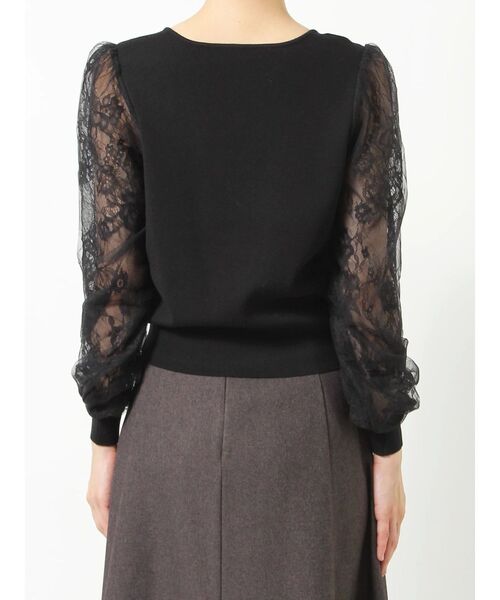 RESEXXY（リゼクシー）の「レース切替ニットトップス（ニット/セーター・レディース・ブラック/ホワイト/ブルー・FREE）」の21枚目の写真