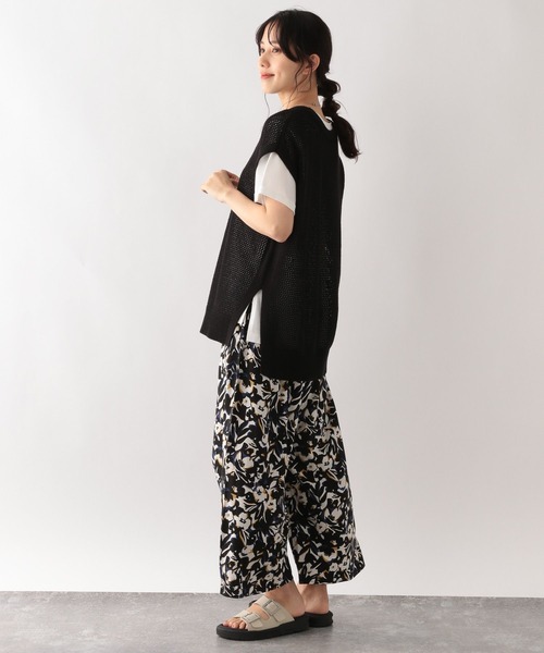 GLOBAL WORK（グローバルワーク）の「洗えるメッシュプルオーバーフレンチスリーブ/961077（ニット/セーター・レディース・ブラック/アイボリー/グレイッシュベージュ・FREE）」の15枚目の写真