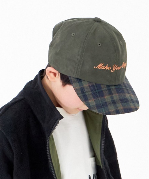 MAKE YOUR DAY(メイクユアデイ)の「スエードロゴキャップ(キャップ・キッズ・ワインレッド/カーキ/モカ・S/L/M)」の1枚目の写真