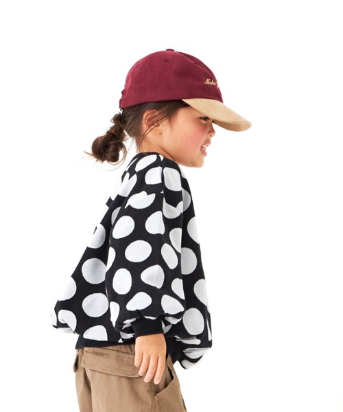 MAKE YOUR DAY(メイクユアデイ)の「スエードロゴキャップ(キャップ・キッズ・ワインレッド/カーキ/モカ・S/L/M)」の7枚目の写真