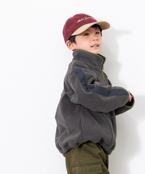 MAKE YOUR DAY(メイクユアデイ)の「スエードロゴキャップ(キャップ・キッズ・ワインレッド/カーキ/モカ・S/L/M)」の8枚目の写真