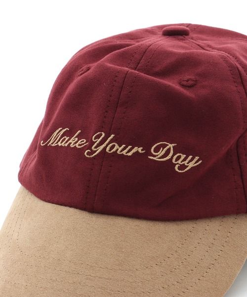 MAKE YOUR DAY(メイクユアデイ)の「スエードロゴキャップ(キャップ・キッズ・ワインレッド/カーキ/モカ・S/L/M)」の16枚目の写真