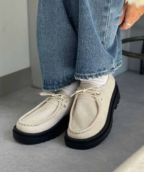 CIAOPANIC（チャオパニック）の「発注無し　ﾁﾛﾘｱﾝ（モカシン/デッキシューズ・レディース・ブラック/ベージュ・SMALL/X-LARGE/LARGE/MEDIUM）」の2枚目の写真