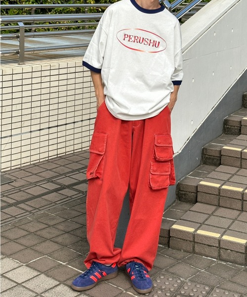 Perushu(ペルーシュ)の「マルチポケットワイドイージースノーカーゴパンツ(カーゴパンツ・メンズ・チャコールグレー/カーキ/レッド・LARGE/SMALL/MEDIUM)」の17枚目の写真