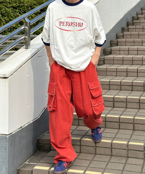 Perushu(ペルーシュ)の「マルチポケットワイドイージースノーカーゴパンツ(カーゴパンツ・メンズ・チャコールグレー/カーキ/レッド・LARGE/SMALL/MEDIUM)」の16枚目の写真