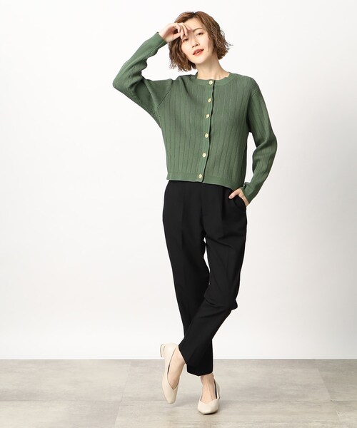 grove（グローブ）の「◆360度抜かりなし！楽チンきれいなマイベストテーパードパンツ（その他パンツ・レディース・ブラック系1/イエロー/グリーン/ブラック/ベージュ・02/03/01/04/00/05）」の7枚目の写真