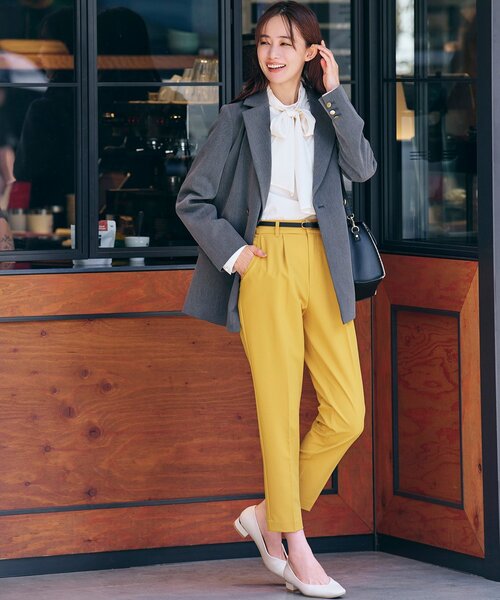 grove（グローブ）の「◆360度抜かりなし！楽チンきれいなマイベストテーパードパンツ（その他パンツ・レディース・ブラック系1/イエロー/グリーン/ブラック/ベージュ・02/03/01/04/00/05）」の14枚目の写真