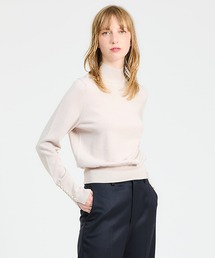 【WEB限定カラー】ESTNATION / ボウタイ2WAYパールカフニット