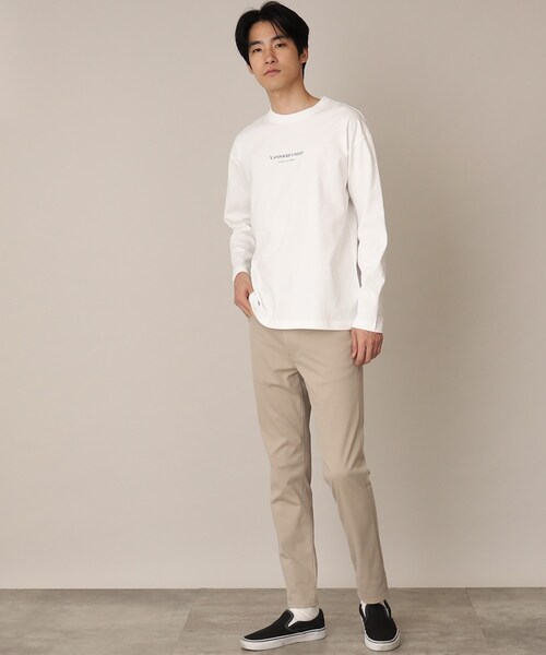 THE SHOP TK （ザ ショップ ティーケー ）の「◆Parisフォト/ロゴプリントロンT（Tシャツ/カットソー・メンズ・ホワイト系3/オフホワイト/ブラック/ダークパープル/ベージュ/ホワイト系4・03/02）」の7枚目の写真