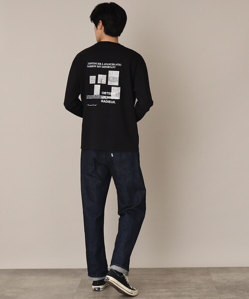 THE SHOP TK （ザ ショップ ティーケー ）の「◆Parisフォト/ロゴプリントロンT（Tシャツ/カットソー・メンズ・ホワイト系3/オフホワイト/ブラック/ダークパープル/ベージュ/ホワイト系4・03/02）」の12枚目の写真