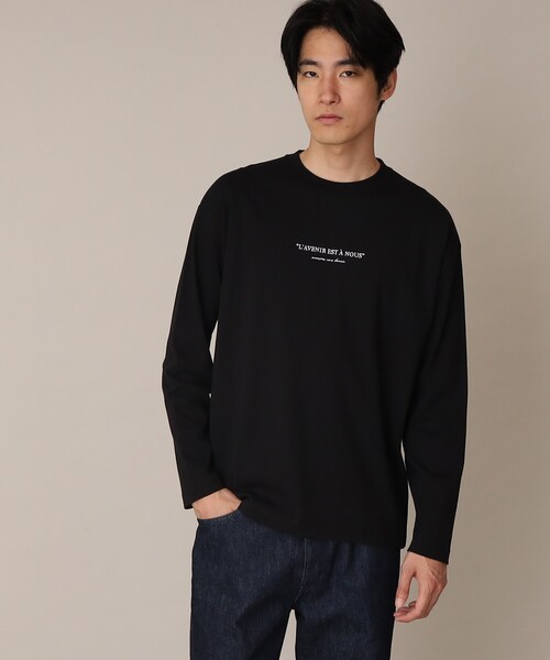 THE SHOP TK （ザ ショップ ティーケー ）の「◆Parisフォト/ロゴプリントロンT（Tシャツ/カットソー・メンズ・ホワイト系3/オフホワイト/ブラック/ダークパープル/ベージュ/ホワイト系4・03/02）」の13枚目の写真