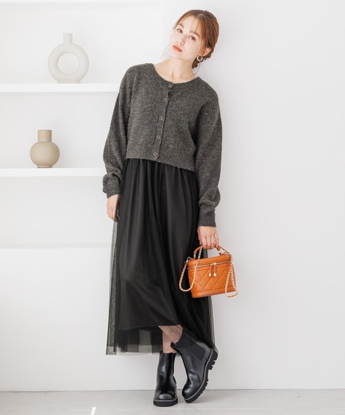 mysty woman(ミスティウーマン)の「キルティングバニティBAG 976821(ショルダーバッグ・レディース・オレンジ/アイボリー/ブラック/オレンジ系その他・FREE)」の7枚目の写真