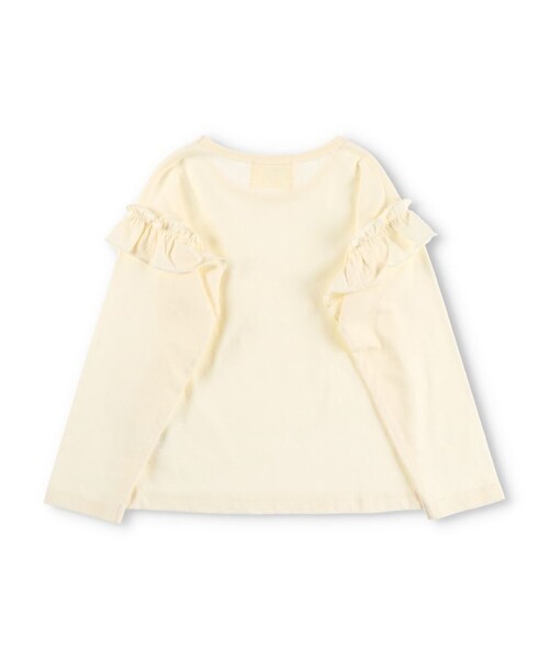 DRC branshes(ディーアールシーブランシェス)の「【WEB限定/DRC】肩フリル綿100%長袖Tシャツ ロンT(Tシャツ/カットソー・キッズ・ネイビー/グリーン/アイボリー/ピンク・100/130/150/120/140/110/90)」の5枚目の写真