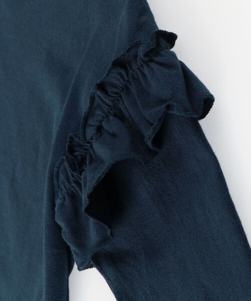 DRC branshes(ディーアールシーブランシェス)の「【WEB限定/DRC】肩フリル綿100%長袖Tシャツ ロンT(Tシャツ/カットソー・キッズ・ネイビー/グリーン/アイボリー/ピンク・100/130/150/120/140/110/90)」の14枚目の写真