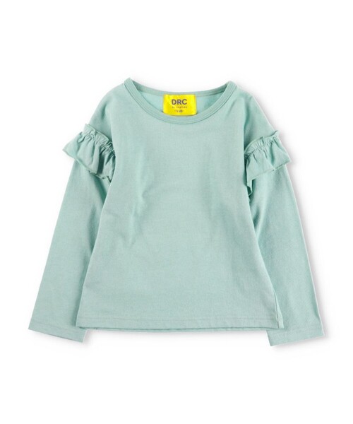 DRC branshes(ディーアールシーブランシェス)の「【WEB限定/DRC】肩フリル綿100%長袖Tシャツ ロンT(Tシャツ/カットソー・キッズ・ネイビー/グリーン/アイボリー/ピンク・100/130/150/120/140/110/90)」の20枚目の写真