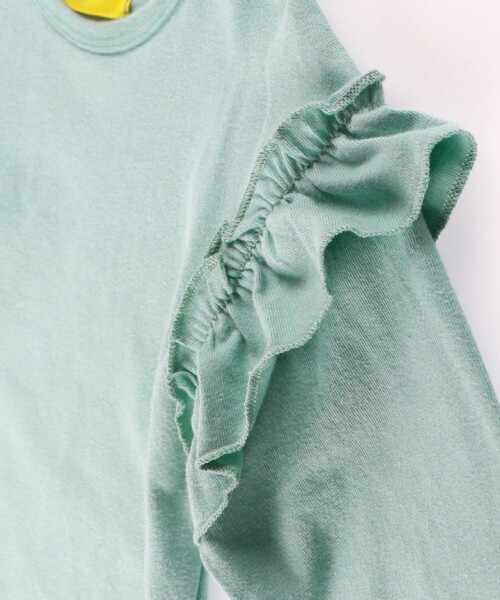 DRC branshes(ディーアールシーブランシェス)の「【WEB限定/DRC】肩フリル綿100%長袖Tシャツ ロンT(Tシャツ/カットソー・キッズ・ネイビー/グリーン/アイボリー/ピンク・100/130/150/120/140/110/90)」の22枚目の写真