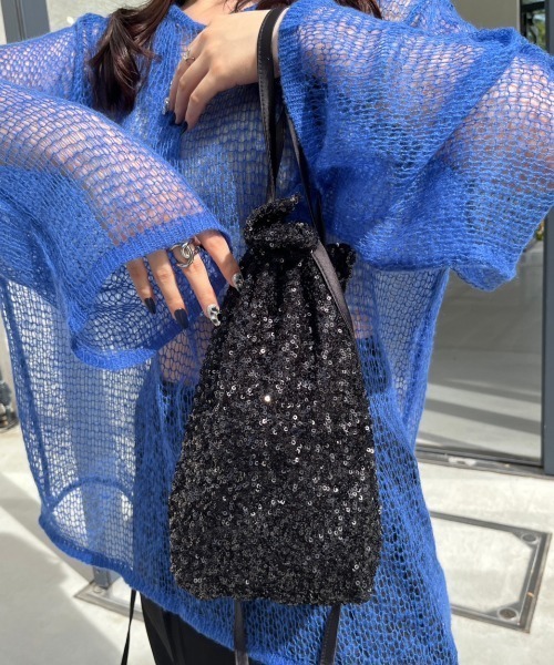 nemne store（ネンネストア）の「スパンコールバッグ（ショルダーバッグ・レディース・ブラック/シルバー・フリー）」の7枚目の写真