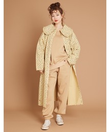 Little sunny bite（リトルサニーバイト）の「【8】【Little sunny bite】Flower print long denim jacket（デニムジャケット）」