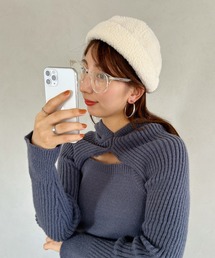 un+frame | boa low cap beanie／ラウンドボアローキャップ/ビーニー(ニットキャップ/ビーニー)
