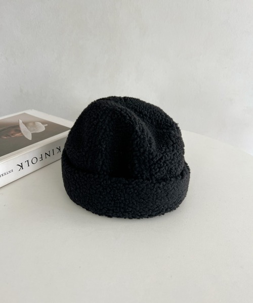 un+frame（アンフレーム）の「boa low cap beanie／ラウンドボアローキャップ/ビーニー（ニットキャップ/ビーニー・レディース・ベージュ/アイボリー/ブラック・FREE）」の13枚目の写真