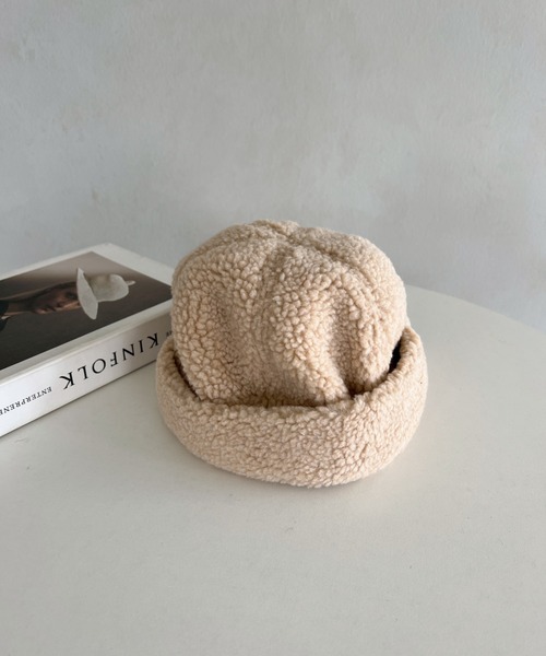 un+frame（アンフレーム）の「boa low cap beanie／ラウンドボアローキャップ/ビーニー（ニットキャップ/ビーニー・レディース・ベージュ/アイボリー/ブラック・FREE）」の20枚目の写真