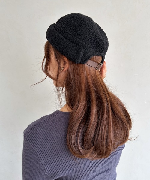 un+frame（アンフレーム）の「boa low cap beanie／ラウンドボアローキャップ/ビーニー（ニットキャップ/ビーニー・レディース・ベージュ/アイボリー/ブラック・FREE）」の19枚目の写真