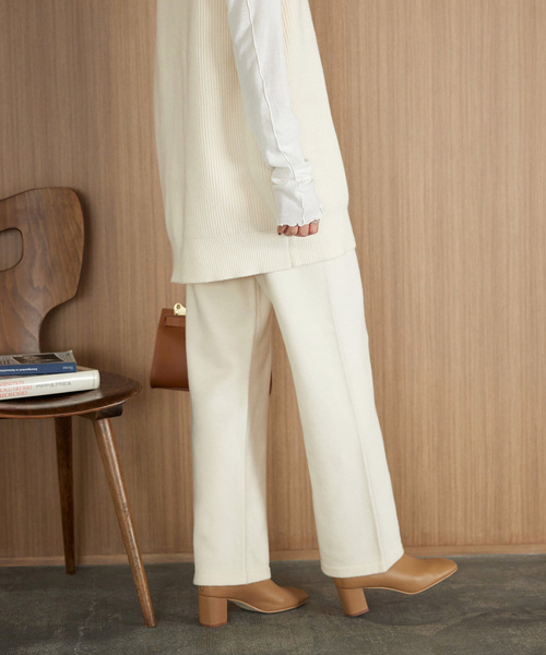 JOURNAL STANDARD relume（ジャーナルスタンダード　レリューム）の「ストレッチコットンブレンドニットパンツ（その他パンツ・レディース・チャコールグレー/アイボリー・FREE）」の16枚目の写真