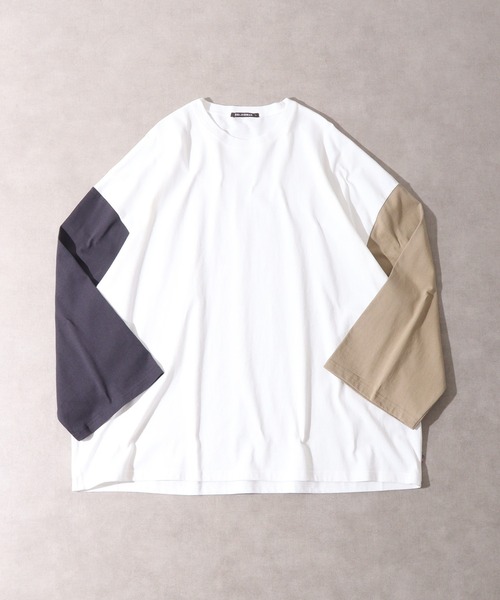 FUNALIVE（ファンアライブ）の「USA cotton long sleeve big T-shirt / コットン ビッグTシャツ unisex（Tシャツ/カットソー・メンズ・ブラウン系/ホワイト系1/杢グレー/チャコール/グレー系その他/ベージュ/ピンク/ネイビー系/ブラック/グリーン/ブラウン/ホワイト系2/グレー系/サックスブルー/ベージュ系/グレー系その他2/ホワイト/ネイビー/グリーン系/ブラック系・XL/L/M）」の3枚目の写真