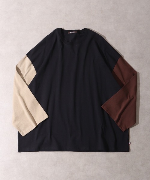 FUNALIVE（ファンアライブ）の「USA cotton long sleeve big T-shirt / コットン ビッグTシャツ unisex（Tシャツ/カットソー・メンズ・ブラウン系/ホワイト系1/杢グレー/チャコール/グレー系その他/ベージュ/ピンク/ネイビー系/ブラック/グリーン/ブラウン/ホワイト系2/グレー系/サックスブルー/ベージュ系/グレー系その他2/ホワイト/ネイビー/グリーン系/ブラック系・XL/L/M）」の5枚目の写真