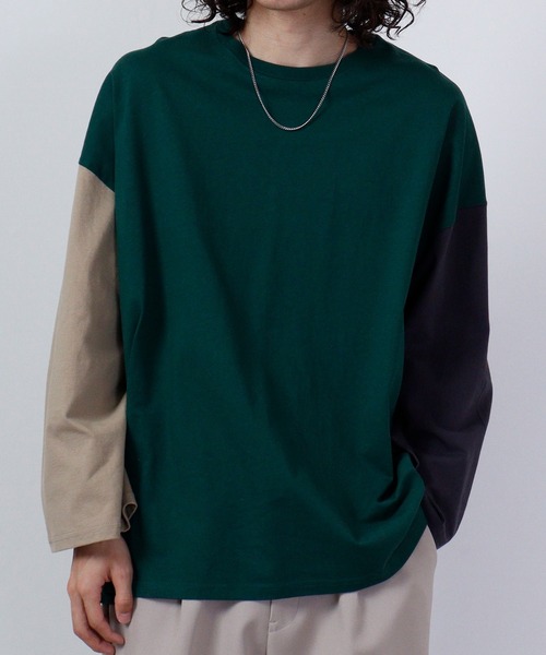 FUNALIVE（ファンアライブ）の「USA cotton long sleeve big T-shirt / コットン ビッグTシャツ unisex（Tシャツ/カットソー・メンズ・ブラウン系/ホワイト系1/杢グレー/チャコール/グレー系その他/ベージュ/ピンク/ネイビー系/ブラック/グリーン/ブラウン/ホワイト系2/グレー系/サックスブルー/ベージュ系/グレー系その他2/ホワイト/ネイビー/グリーン系/ブラック系・XL/L/M）」の16枚目の写真