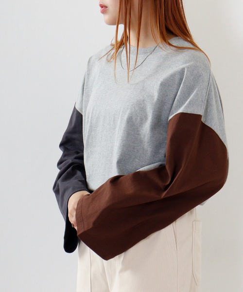 FUNALIVE（ファンアライブ）の「USA cotton long sleeve big T-shirt / コットン ビッグTシャツ unisex（Tシャツ/カットソー・メンズ・ブラウン系/ホワイト系1/杢グレー/チャコール/グレー系その他/ベージュ/ピンク/ネイビー系/ブラック/グリーン/ブラウン/ホワイト系2/グレー系/サックスブルー/ベージュ系/グレー系その他2/ホワイト/ネイビー/グリーン系/ブラック系・XL/L/M）」の21枚目の写真