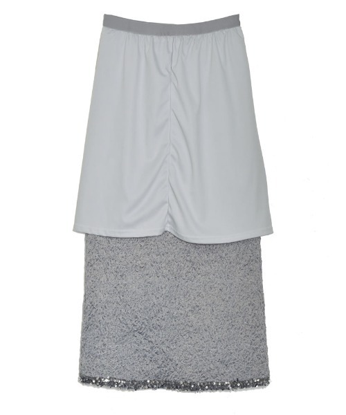 Re:EDIT（リエディ）の「スパンコールカットベロアタイトスカート（スカート・レディース・シルバー/ブラック・FREE）」の15枚目の写真