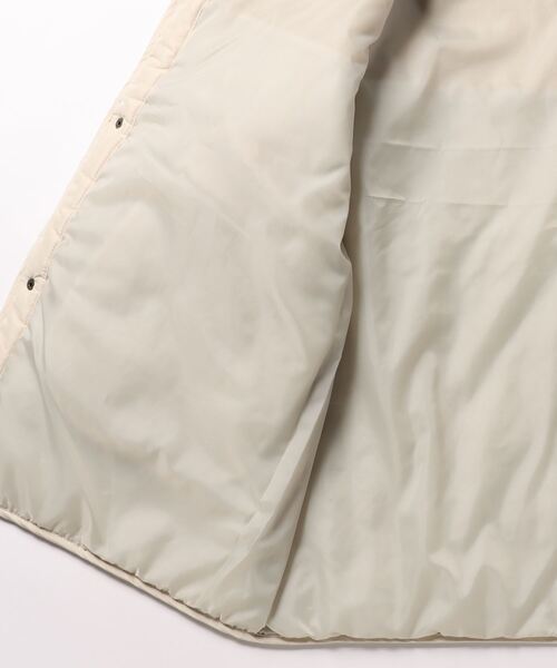 STYLEBLOCK（スタイルブロック）の「マットタフタ×ボア切替M65ショートコート（ブルゾン・レディース・アイボリー/ブラック/オリーブ/ライトベージュ/ベージュ・M）」の7枚目の写真