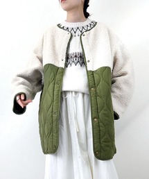 STYLEBLOCK | マットタフタ×ボア切替M65ショートコート(ブルゾン)