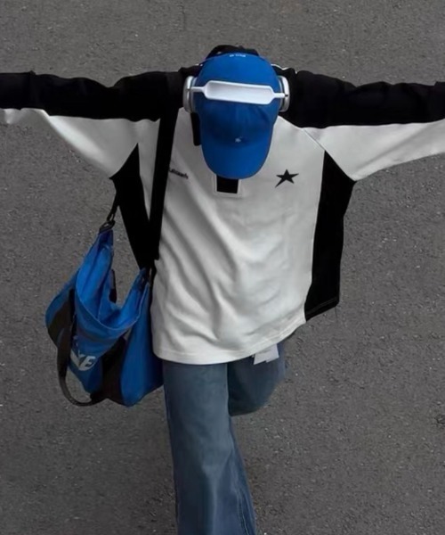 ROOPTOKYO（ループトウキョウ）の「ZIP POLO KNIT/ジップポロニット ゲームシャツ バイカラー（シャツ/ブラウス・メンズ・ホワイト/ブラック・L/XL/XXL）」の5枚目の写真