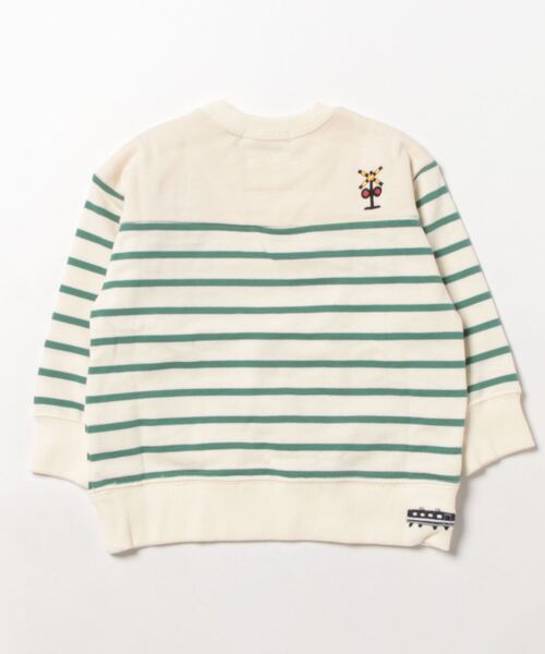kladskap（クレードスコープ）の「電車刺しゅうボーダートレーナー（スウェット・キッズ・ネイビー/アイボリー・90cm/80ｃｍ/100cm/130cm/110cm/120cm）」の3枚目の写真