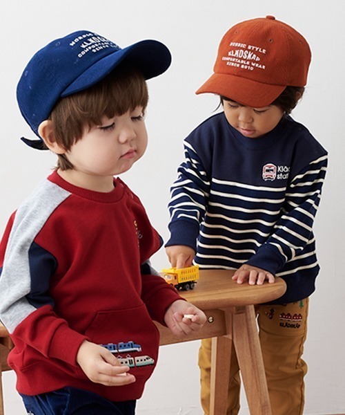 kladskap（クレードスコープ）の「電車刺しゅうボーダートレーナー（スウェット・キッズ・ネイビー/アイボリー・90cm/80ｃｍ/100cm/130cm/110cm/120cm）」の7枚目の写真