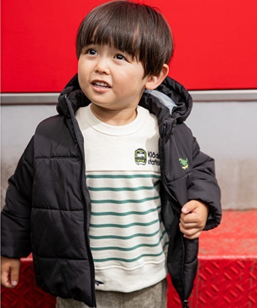 kladskap（クレードスコープ）の「電車刺しゅうボーダートレーナー（スウェット・キッズ・ネイビー/アイボリー・90cm/80ｃｍ/100cm/130cm/110cm/120cm）」の8枚目の写真