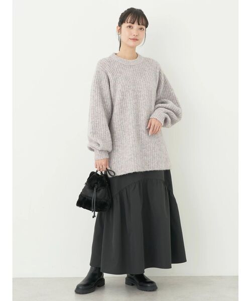 earth music&ecology（アースミュージックアンドエコロジー）の「イレヘム切替スカート（スカート・レディース・ブラック/ブラウン/ブルー・FREE）」の9枚目の写真