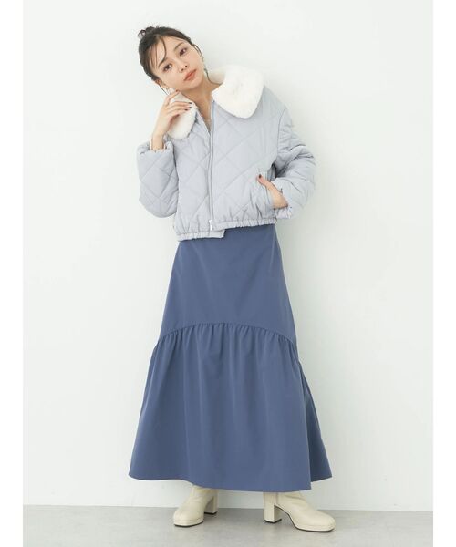 earth music&ecology（アースミュージックアンドエコロジー）の「イレヘム切替スカート（スカート・レディース・ブラック/ブラウン/ブルー・FREE）」の13枚目の写真