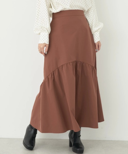 earth music&ecology（アースミュージックアンドエコロジー）の「イレヘム切替スカート（スカート・レディース・ブラック/ブラウン/ブルー・FREE）」の3枚目の写真