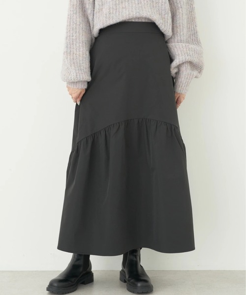 earth music&ecology（アースミュージックアンドエコロジー）の「イレヘム切替スカート（スカート・レディース・ブラック/ブラウン/ブルー・FREE）」の2枚目の写真
