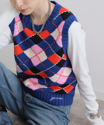 GANNI | 【GANNI / ガニー】 ButterGraphic Cotton Vest:ベスト(ベスト)