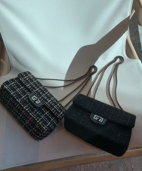E&C closet…（イーアンドシークローゼット）の「ツイードチェーンバッグ（ショルダーバッグ・レディース・ブラック/その他・FREE）」の15枚目の写真