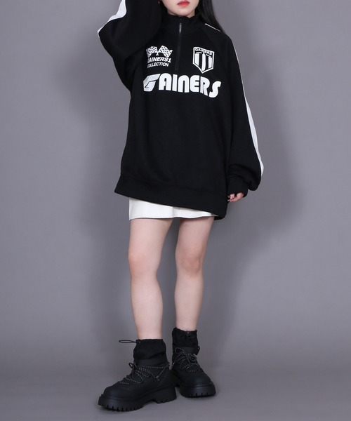 Figments（フィグメンツ）の「ハーフZIPスポーツロゴニットプルオーバー（ニット/セーター・レディース・ブラック・FREE）」の13枚目の写真