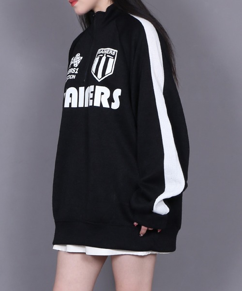 Figments（フィグメンツ）の「ハーフZIPスポーツロゴニットプルオーバー（ニット/セーター・レディース・ブラック・FREE）」の14枚目の写真